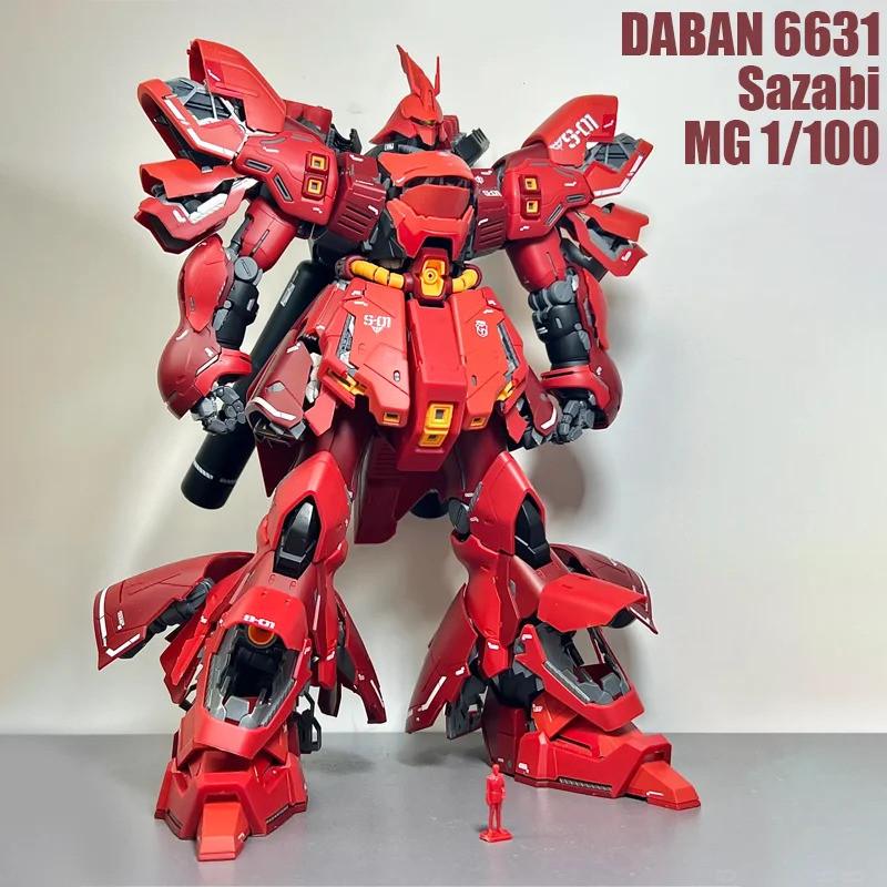 ในสต็อก Daban 6631 Sazabi Ver.ka Mg 1/100 ชุดประกอบรุ่นตัวเลขการกระทําพลาสติกชุดหุ่นยนต์คอลเลกชันเด็