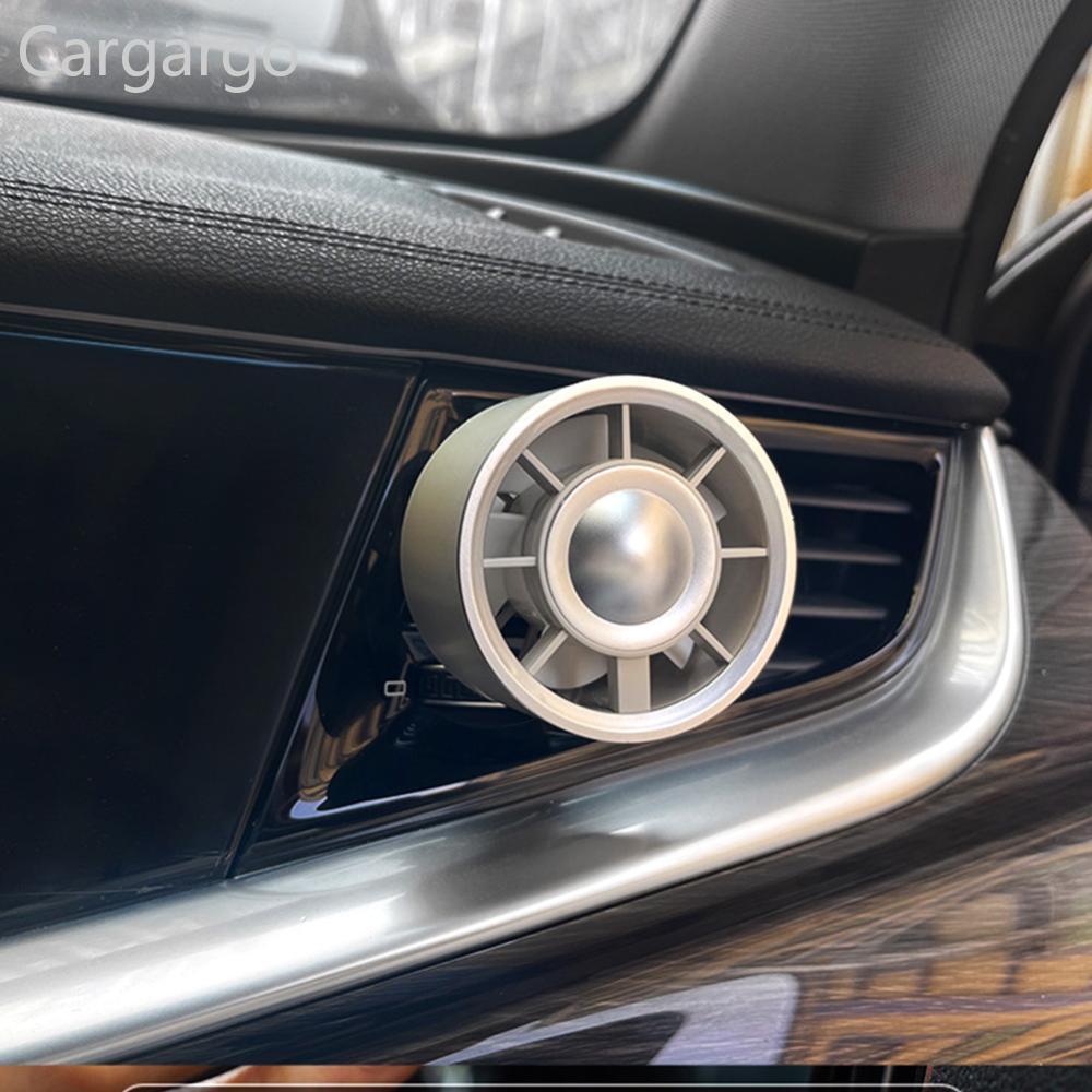 Cargargo Car Vent Fan ปรับได้ 3 ความเร็วพร้อมไฟพราวพัดลมในรถยนต์มุมกว้างชาร์จ USB O7X4
