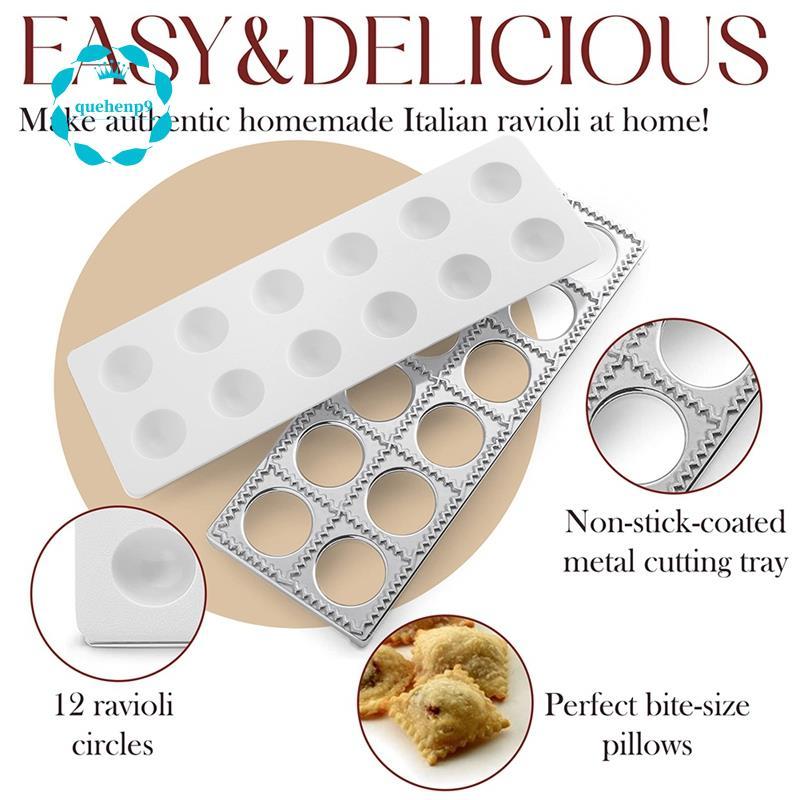 [Fast Q9]Ravioli Maker แม่พิมพ์ Potsticker เนื้อ Dumpling Maker, Ravioli แสตมป์พาสต้าชุดทําพาสต้าเคร