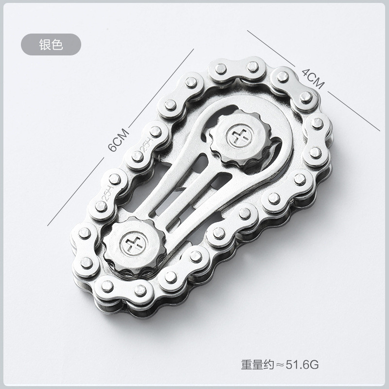 ขนาดใหญ่ขนาดเล็กเกียร์โซ่ Fidget Spinner Decompression ของเล่นโลหะ Spinner จักรยาน CHAIN Spinner - รูปที่ 5