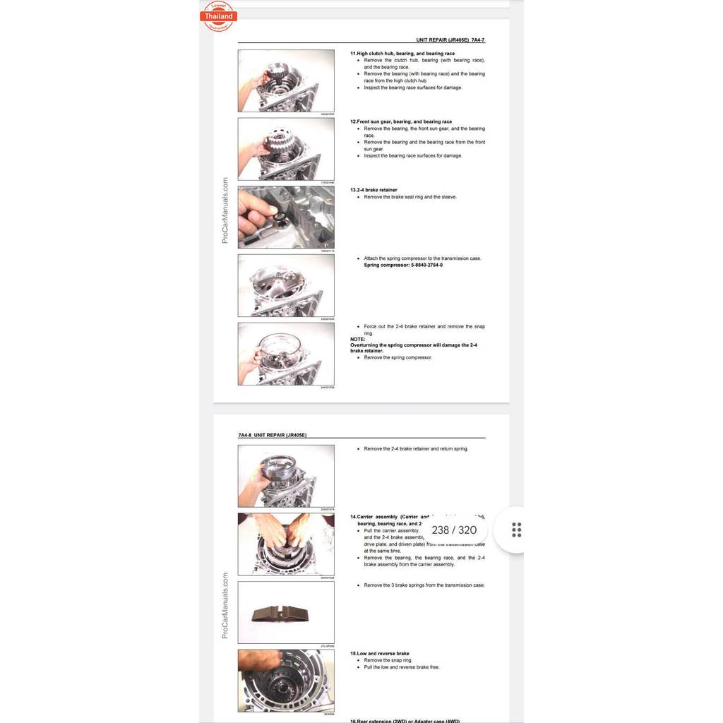คู่มือซ่อมเกีย ออโต้ D maxเก่า JR405E