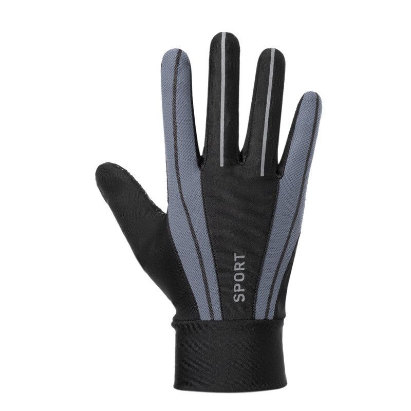 【Ready Stock】 Sports Cycling Gloves Thin Men and Women Breathable Mesh Sunscreen Driving Outdoor Tou