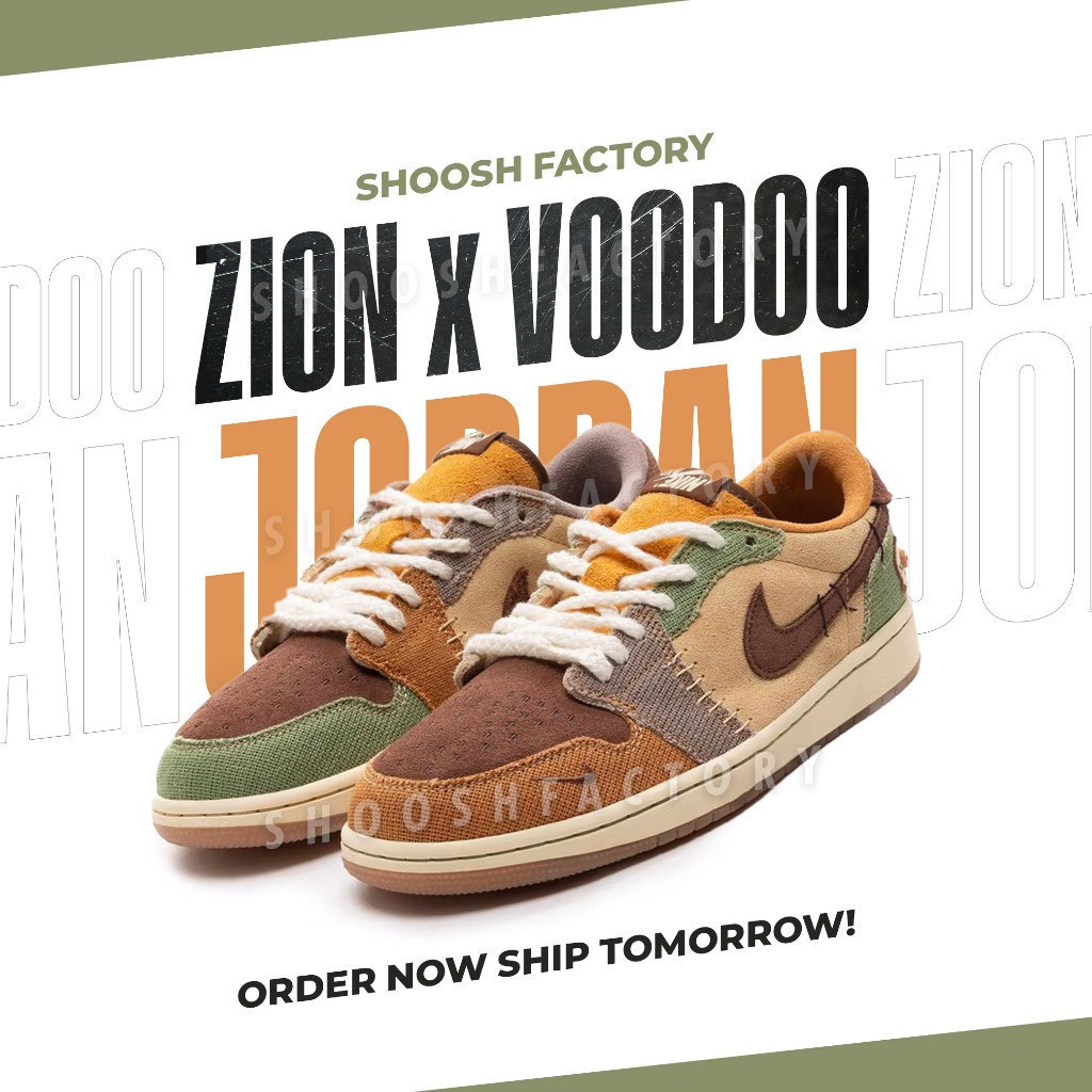 J1 Zion Voodoo Low Cut รองเท้าผู้ชาย |       โชชแล็บ