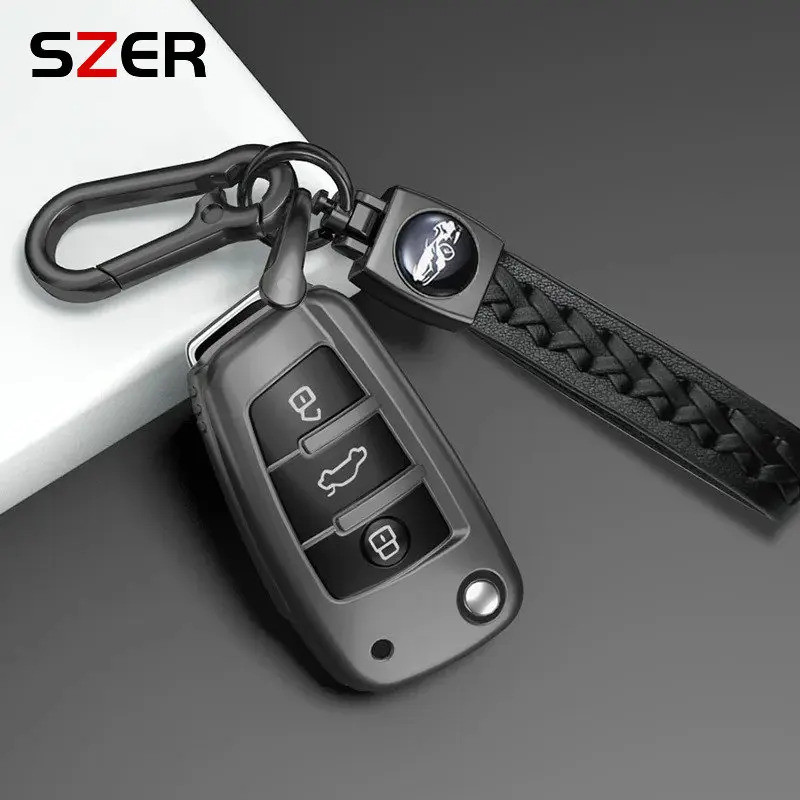 ฝาครอบกุญแจรถสําหรับ Audi A1 A3 8p A4 A5 A6 C7 A7 S3 S7 S8 R8 Q2 Q3 Q5 Q7 Q8 Sq5 C5 C6 Tt R6s พวงกุญ