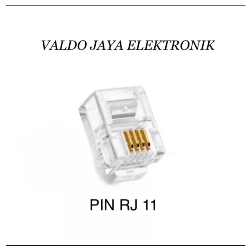 RJ11 Pin RJ 11 Telp Connector RJ11 Connector RJ 11 โทรศัพท์ Pin