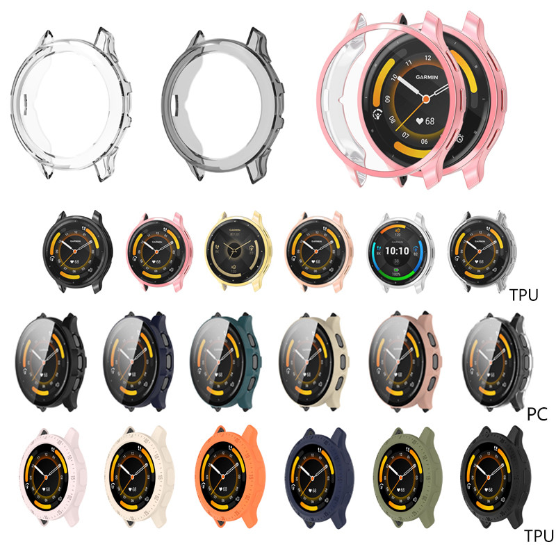 สําหรับ Garmin Venu 3 3S PC กระจกนิรภัยฝาครอบป้องกัน TPU กันชนป้องกันหน้าจออุปกรณ์เสริมเชลล์