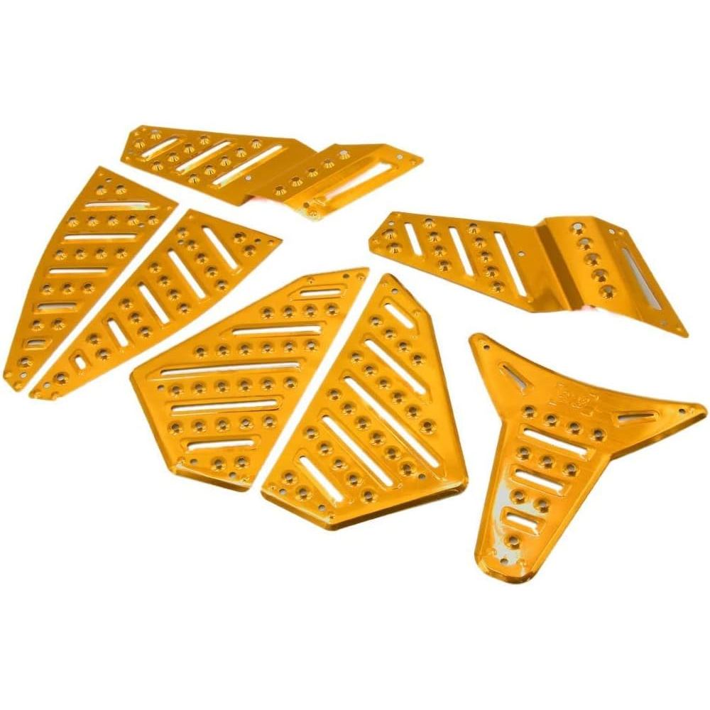 XYWHPGV 7 in 1 Gold Tone อลูมิเนียม Antislip คลัทช์เบรคแก๊สเหยียบชุดสําหรับ BWS (64b20 9311c c41f5 2