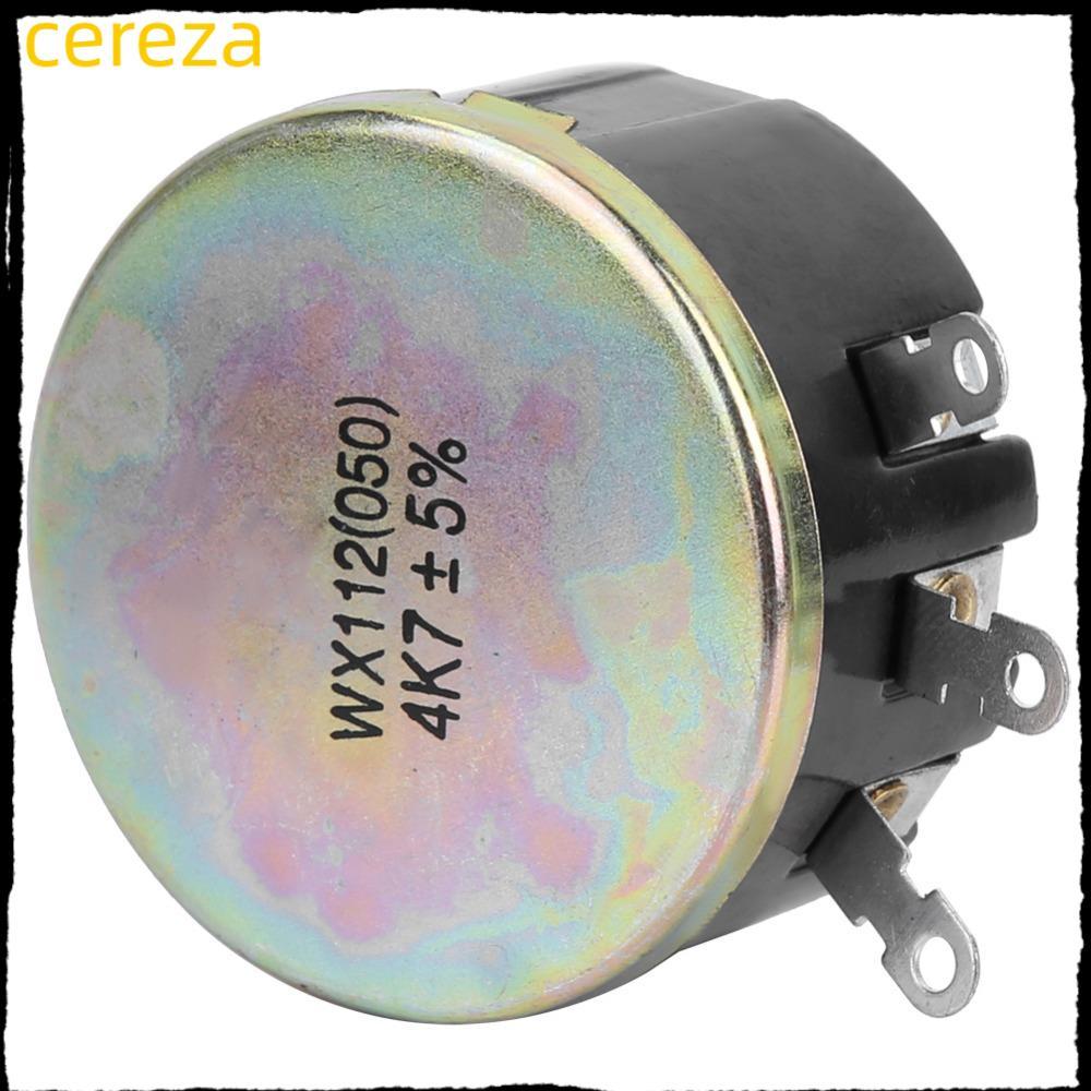 CEREZA ปรับ Potentiometer, Wx112(050) 4.7k วงกลมเดี่ยวเลี้ยวลวด Potentiometer, Precision Component 5