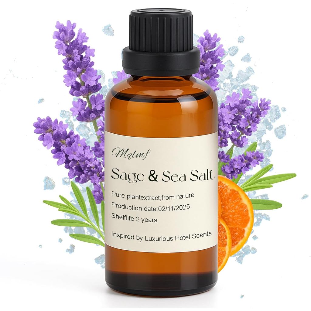 Hotel Collection Diffuser Oil, for Aroma Oil Scent Diffusers - Sage & Sea Salt