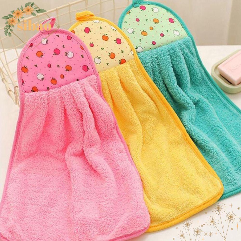 SIPAO ผ้าเช็ดมือ ผ้าเช็ดจาน ไมโครไฟเบอร์ ดูดซับน้ำได้ดี แห้งเร็ว หนาพิเศษ กำมะหยี่ปะการัง สำหรับครัว