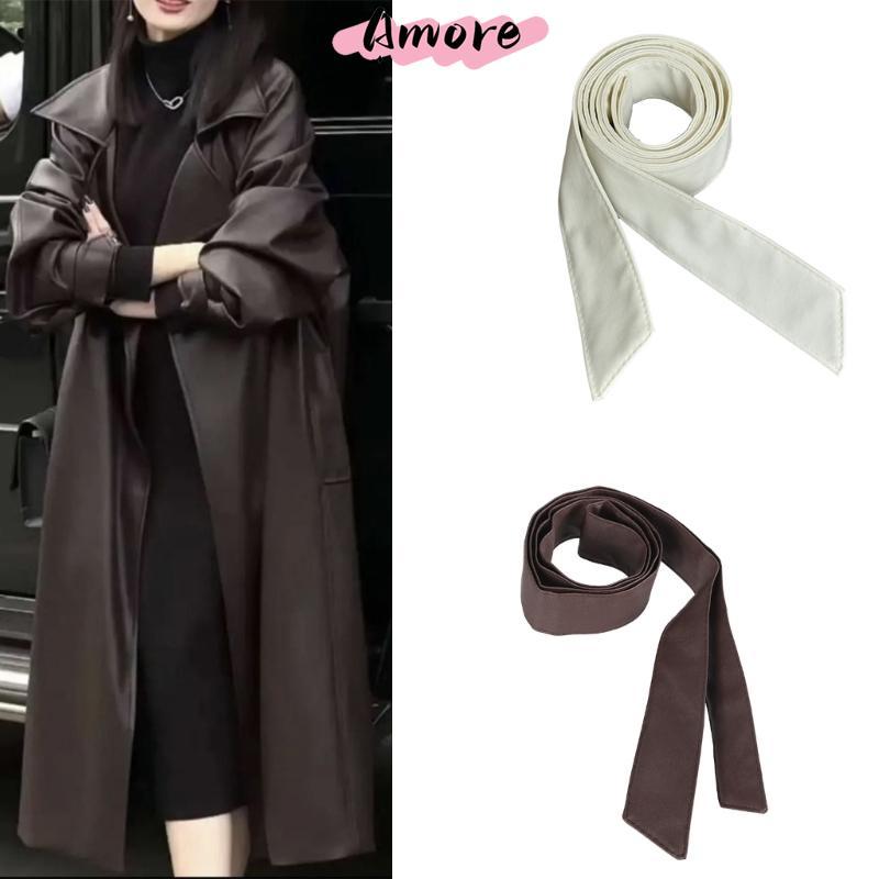 Amore Womens PU ปักเป้าเข็มขัดเอวสําหรับลงเสื้อแจ็คเก็ต Vintage ยืด Cinch เข็มขัด Vintage Down Jacke