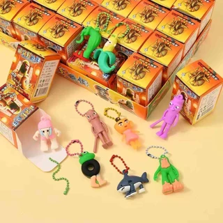 คาปิบาระกล่องสุ่ม24ชิ้น พวงกุญแจจี้โมเดลน่ารักBrainrotKeychain กล่องของขวัญตาบอด รูปแบบการ์ตูน เซอร์ไพรส์ พวงกุญแจตุ๊กตา