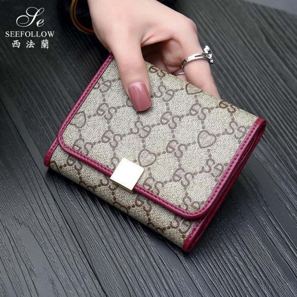 perota brand กระเป๋าสตางค์แบบพับได้แบบใหม่ปี2025กระเป๋าสตางค์ใบเล็กหนังแท้อเนกประสงค์แบบสั้นสำหรับผู