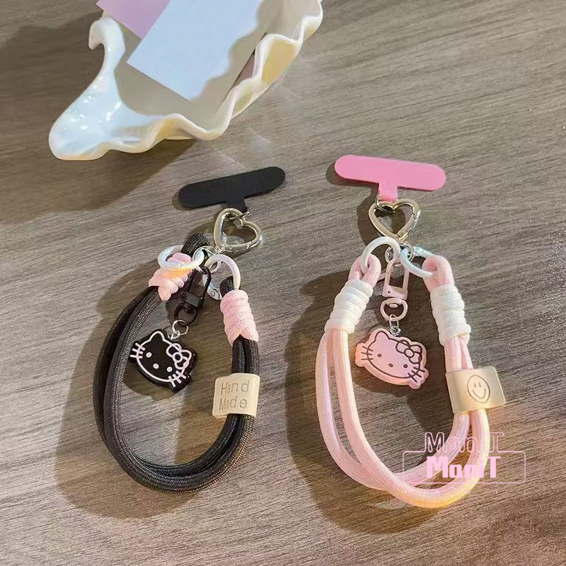 [MTech]โทรศัพท์มือถือลูกไม้สายคล้องโทรศัพท์เชือกเส้นเล็กด้วยโซ่กรณีโทรศัพท์ข้อมือเชือกตุ๊กตากระเป๋าจี้และอุป