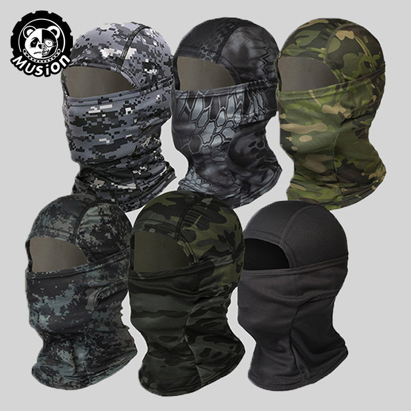 Musion Bandana Hood สำหรับขี่จักรยานและตกปลา หน้ากากป้องกันแสงแดด UV พร้อมแว่นตา ทนทานและระบายอากาศได้ดี
