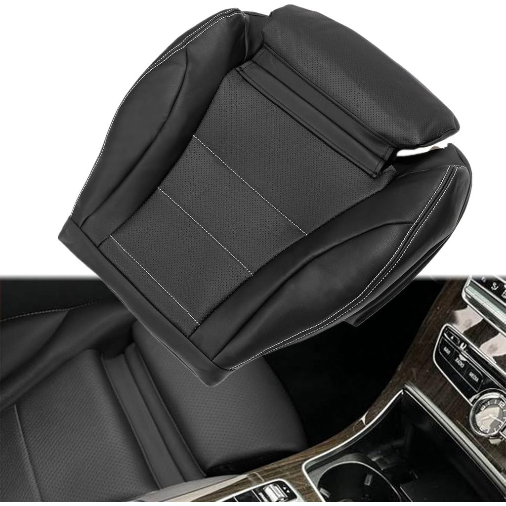 NLQR ด้านหน้าด้านล่างเปลี่ยน Perforated ที่นั่งสีดําไมโครไฟเบอร์หนังใช้งานร่วมกับ Mercedes Benz C250