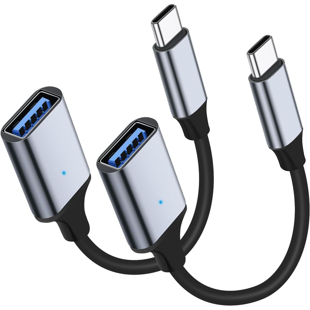 อะแดปเตอร์ USB C ถึง USB 3.0 [2 แพ็ค], Type C ชายเป็น USB หญิง OTG สาย Thunderbolt3 ถึงอะแดปเตอร์ US