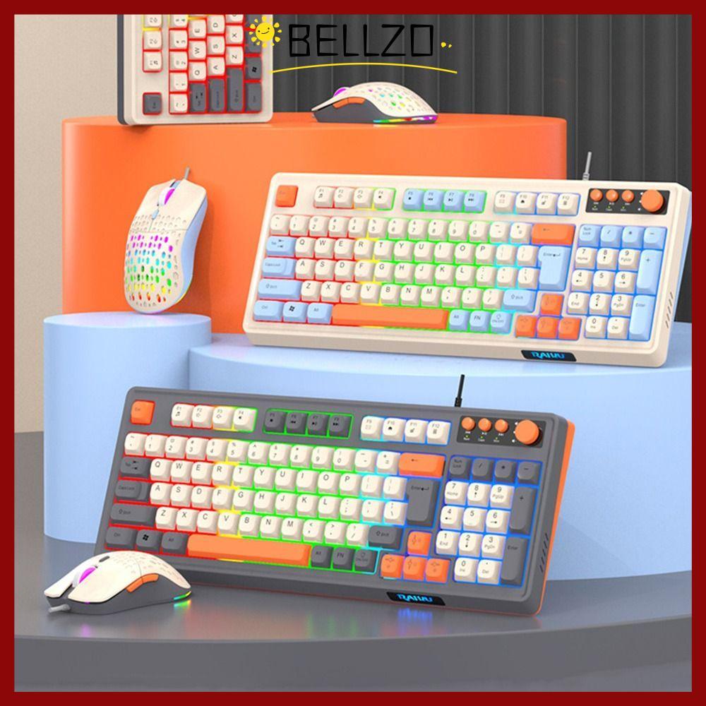 คีย์บอร์ด BELLZO RAID T98, เมาส์คีย์บอร์ดเรืองแสงแบ็คไลท์, เค้าโครง 98 คีย์แสงการเชื่อมต่อ USB คีย์บ