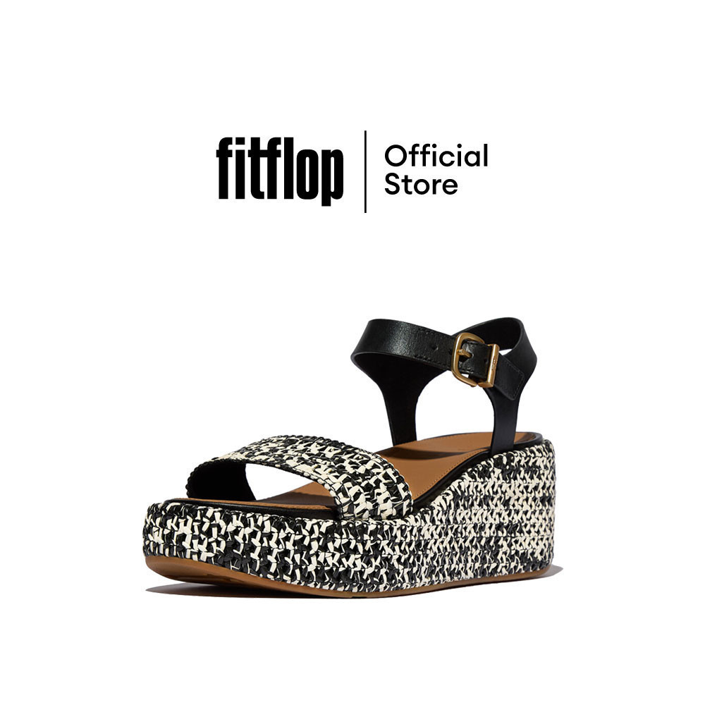 FITFLOP PLATFFORMS WOVEN WEDGE ANKLE-S รองเท้าแตะแบบรัดส้นผู้หญิง รุ่น JG1-C24 สี MULTI COLOR