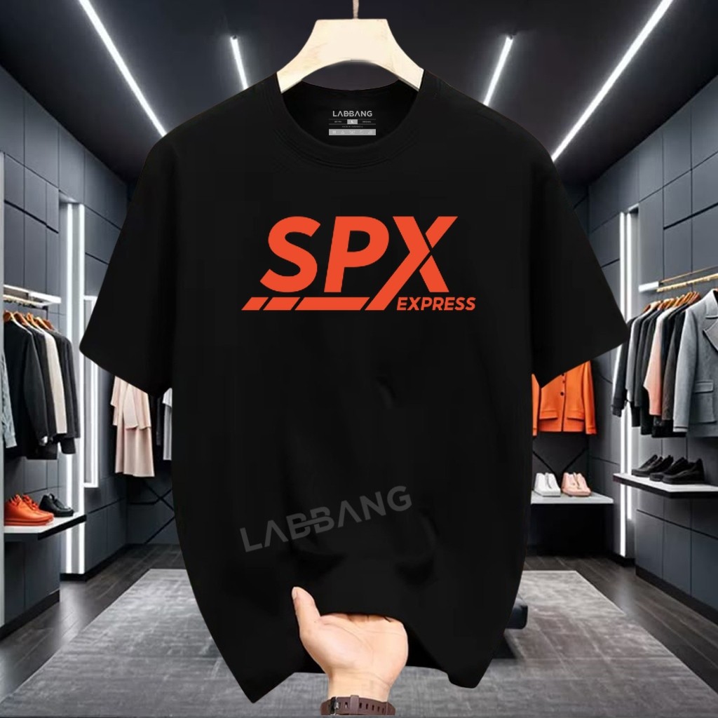 SPX Express Text Orange เสื้อยืดแขนสั้นสําหรับผู้ชายและผู้หญิง