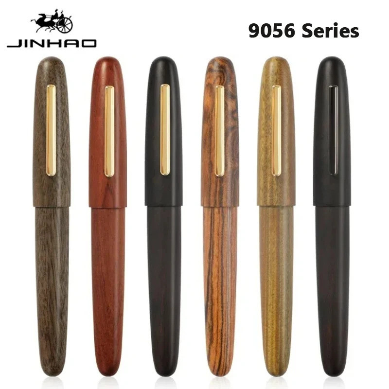 มาใหม่ Jinhao 9056 ปากกาหมึกซึมไม้ธรรมชาติ Ef/m/f Extra Fine Nib ปากกาหมึก Elegant การเขียนปากกา Off