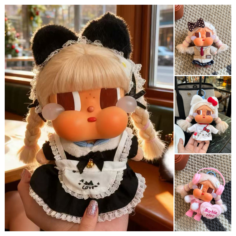 CRYBABY วันหยุดชุดไวนิลจี้ตุ๊กตาน่ารักหรูหราชุดเสื้อผ้าอุปกรณ์เสริมน้ําตาโรงงานร้องไห้เด็กจี้เสื้อผ้าเด็กการ์ตูนตุ๊กตาเสื้อผ้าเปลี่ยนอุปกรณ์แต่ง