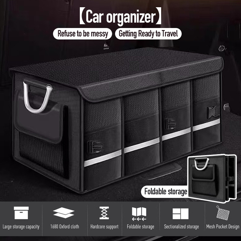 55L กล่องใส่ของในรถ Trunk Bag อุปกรณ์ตั้งแคมป์กลางแจ้ง กล่องเก็บของ ออแกไนเซอร์ กล่อง กระเป๋าเก็บของอเนกประสงค์ - รูปที่ 4