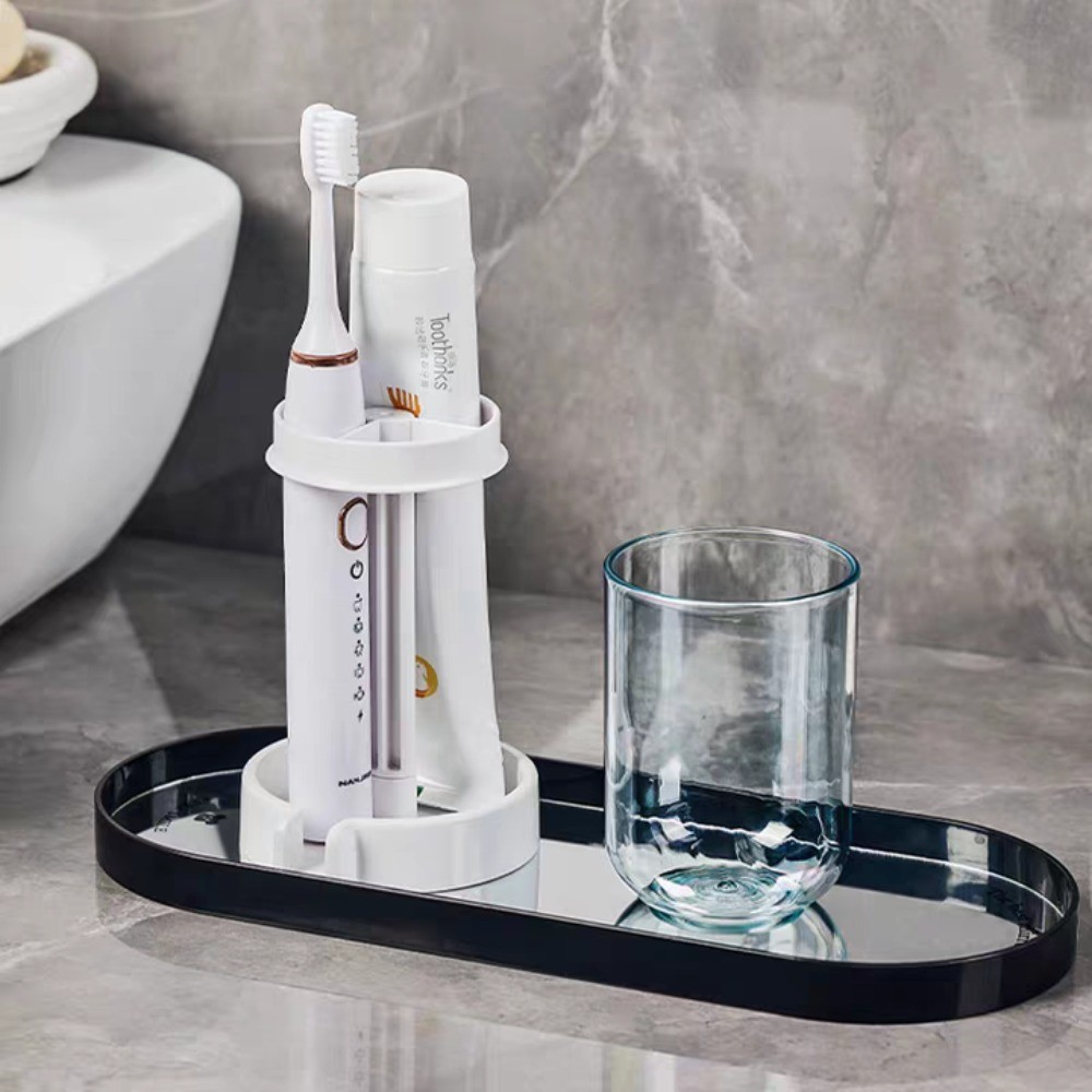 【READY】Multi-functional Mouthwash Cup Set Dustproof Toothbrush Holder Wash Cup Storage Rack