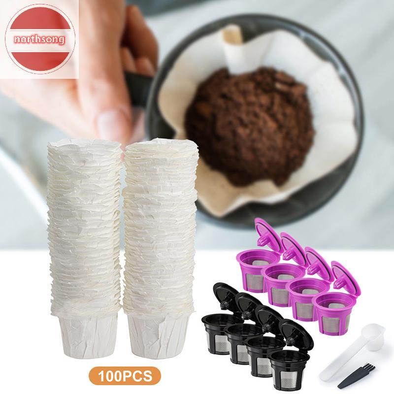 NOR กระดาษทิ้งกระดาษกรองกาแฟสําหรับ Keurig Reusable K ถ้วยสําหรับเครื่องชงกาแฟ Keurig Universal Fit 