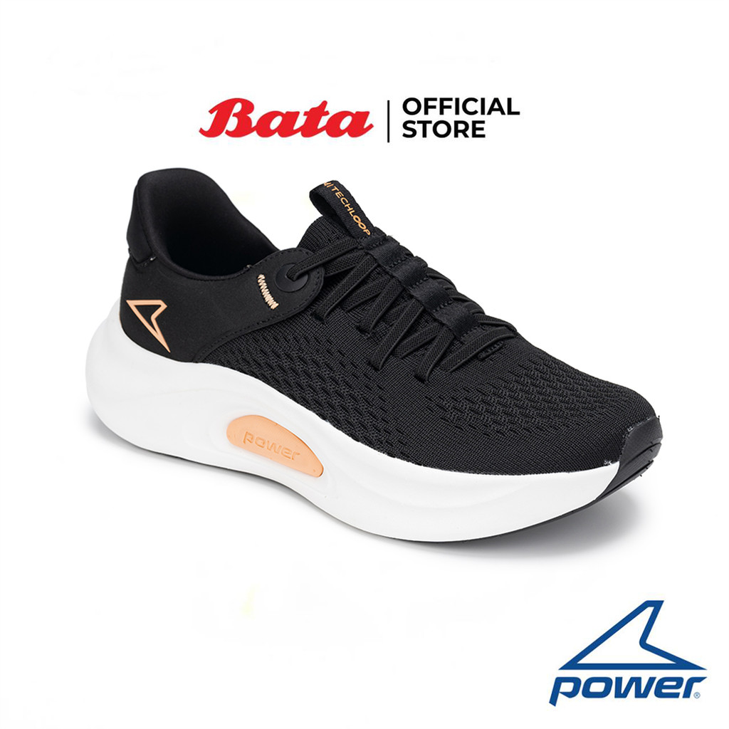 Bata บาจา Power รองเท้าเดินออกกำลังกาย แบบผูกเชือก สำหรับผู้หญิง รุ่น  Stamina Arc 300  สีดำ 5286176 สีเบจ 5288176
