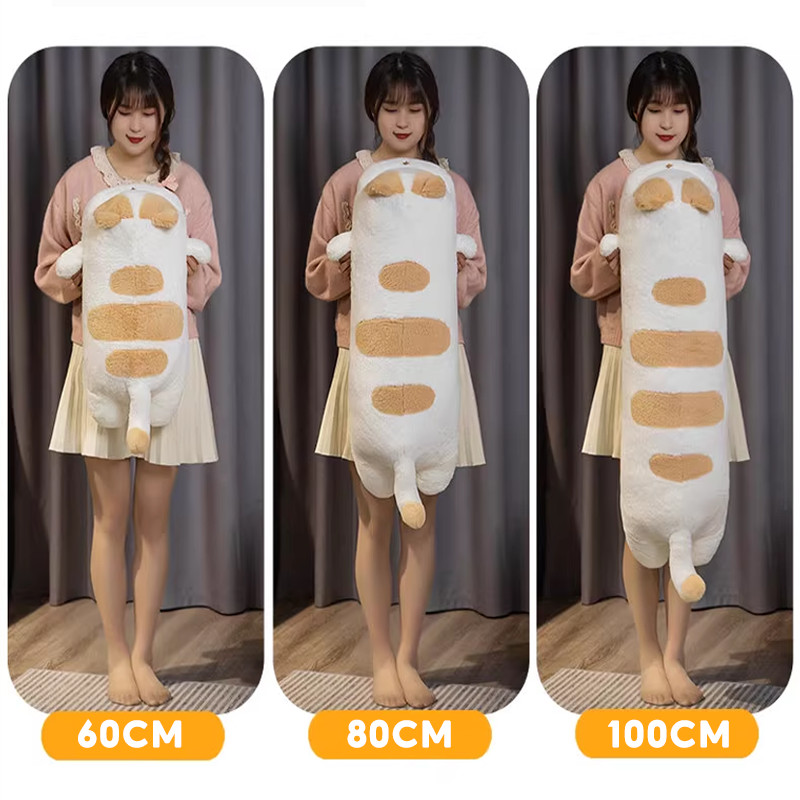 ตุ๊กตาขนนุ่ม หมอนกอดแมวยาวน่ารัก 🐱 เพื่อนนอนคู่ใจสำหรับสาวๆ 💤 นุ่มฟูพิเศษ ช่วยนอนหลับสบาย กอดหรือหนุนขา - รูปที่ 7