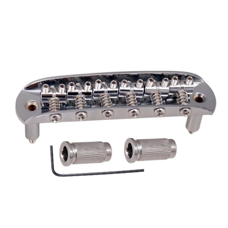 QUU กีตาร์ไฟฟ้าสะพาน String Spacing 10 8 มม.โลหะ 6 String กีตาร์เกลียวอานกีตาร์สะพานสําหรับ 6 String