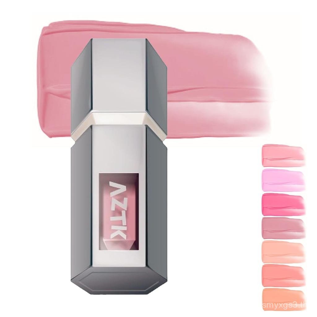Aztk Liquid Blush, Aztk Jello Color Liquid Blush, With Sponge Head, Matte Nude Pink Orange Makeup Bl