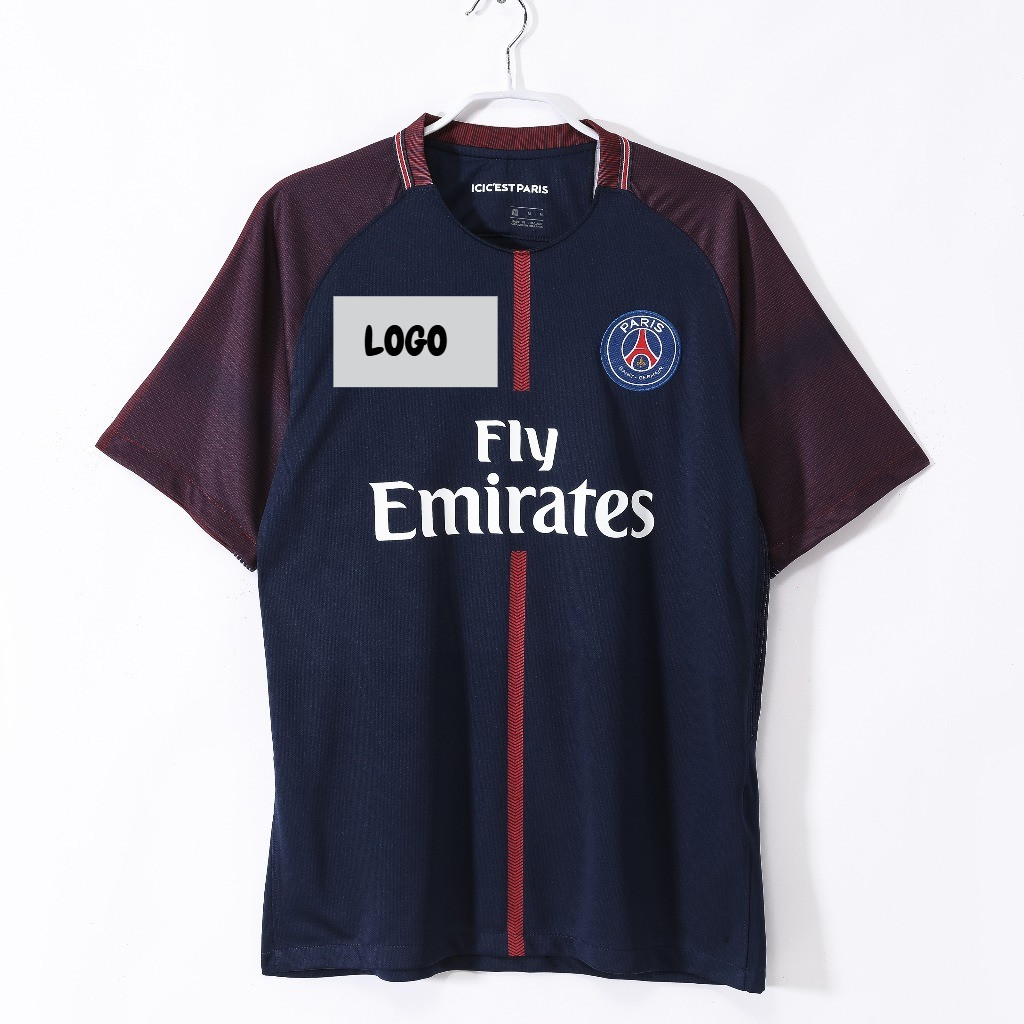 #P 17-18 Home Retro Soccer Jersey Football #Mbappe #Neymar