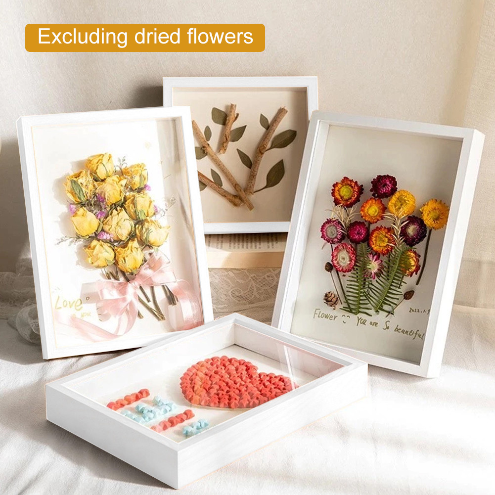 กรอบรูป สามมิติ ใส่ดอกไม้แห้ง วางได้หลายทิศทาง DIY ของแต่งบ้าน มินิมอล