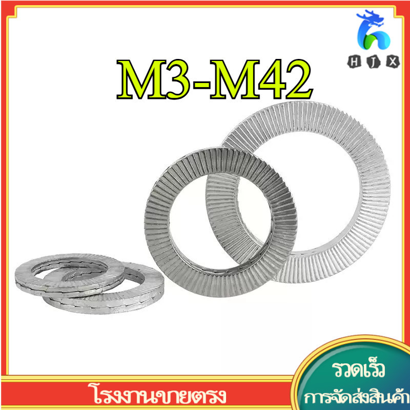 304 สแตนเลส Double Stack เครื่องซักผ้าล็อคตัวเอง M3-M42 (HJX-TH)