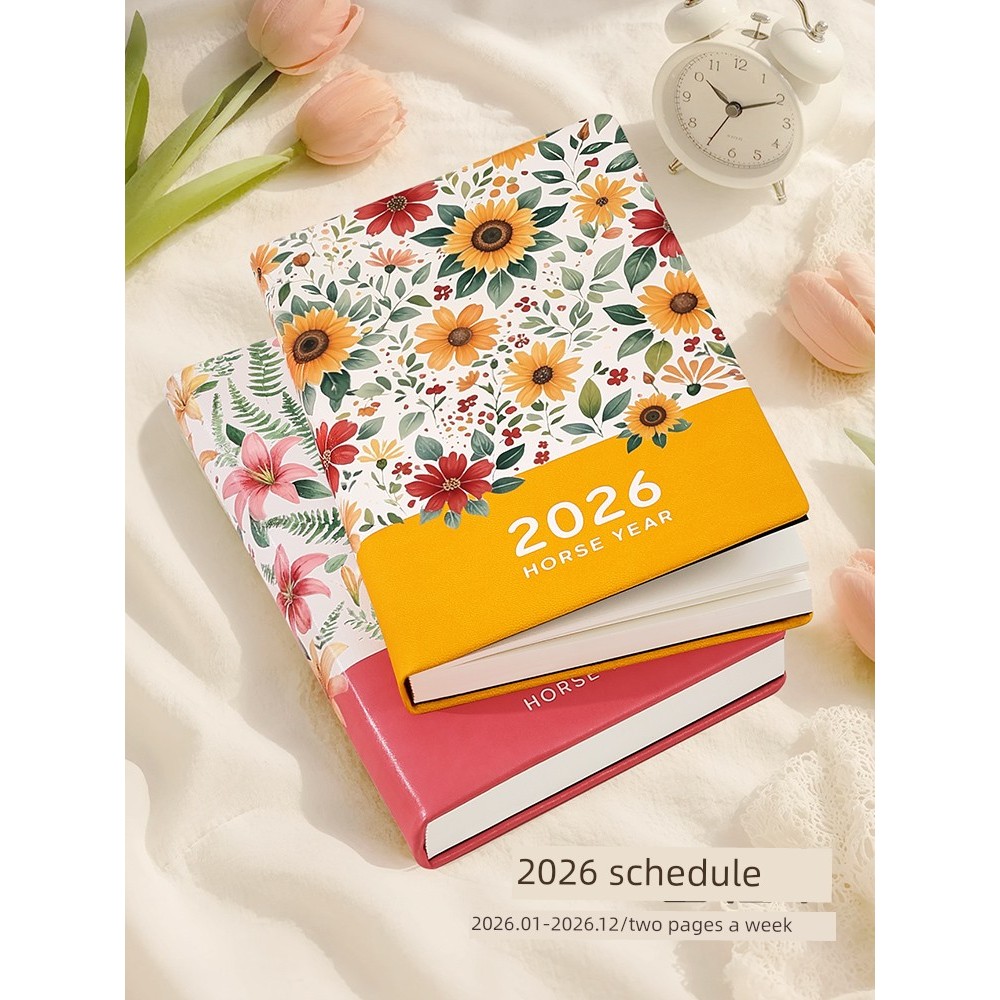 planner 2026 แพลนเนอร์ 2026 2025 หนังสือกําหนดเวลาคู่มือประสิทธิภาพมูลค่าสูงวรรณกรรม