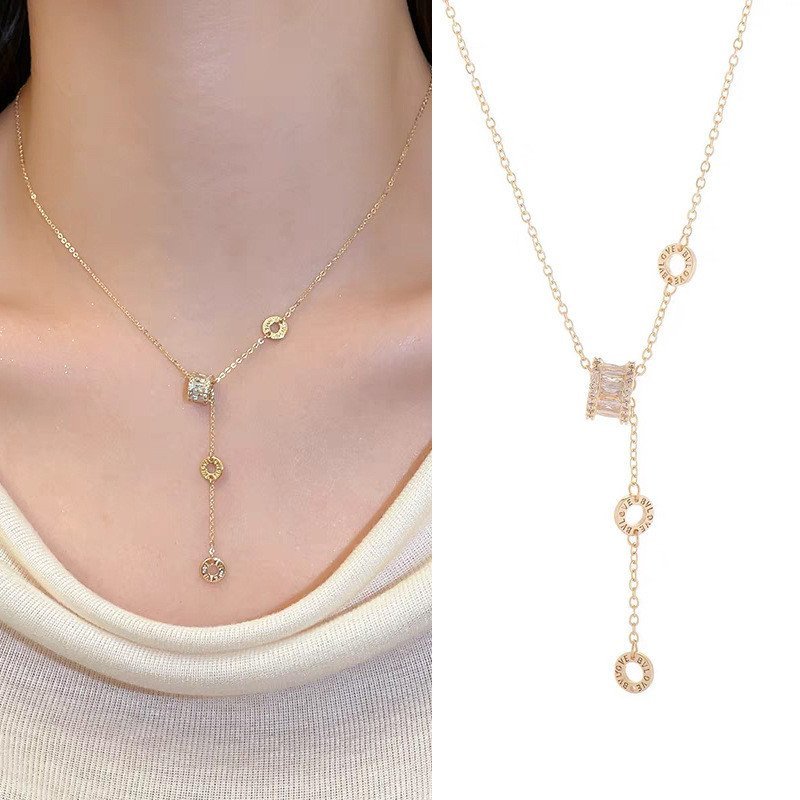 สร้อยคอมากกระดูกไหปลาร้าจี้แบบคลาสสิก สเตอร์ลิงซิลเวอร์ ขนาดเล็ก สำหรับสวมรอบเอวหรือคอ พร้อมความหรูห