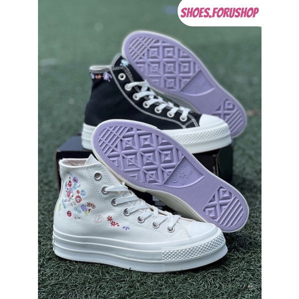 Converse All Star Chuck Taylor ลายดอกไม้น่ารัก ขนาด 36-40 พร้อมกล่อง