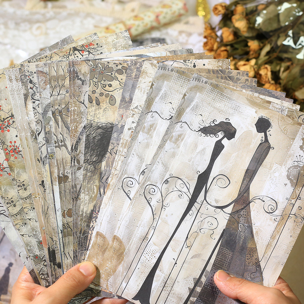 Journamm 30 แผ่น สมุดภาพ DIY อัลบั้ม บัญชีมือ การ์ดอวยพร ตกแต่งไดอารี่ อุปกรณ์หัตถกรรม