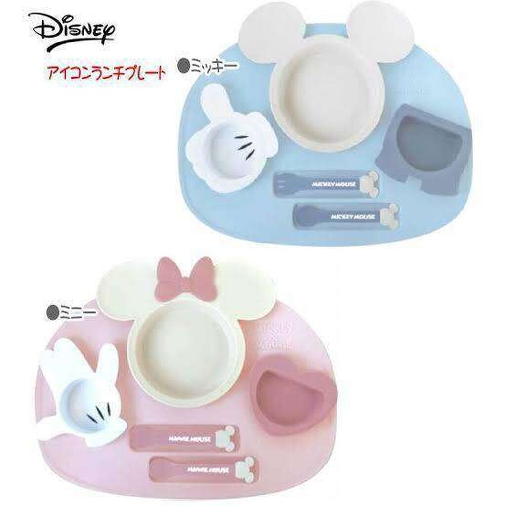 Disney Baby Lunch plate 6 pcs set ชุดจานอาหารกลางวัน 6 ชิ้น Mickey / Minnie / Snoopy - Nishiki รูปที่ 2