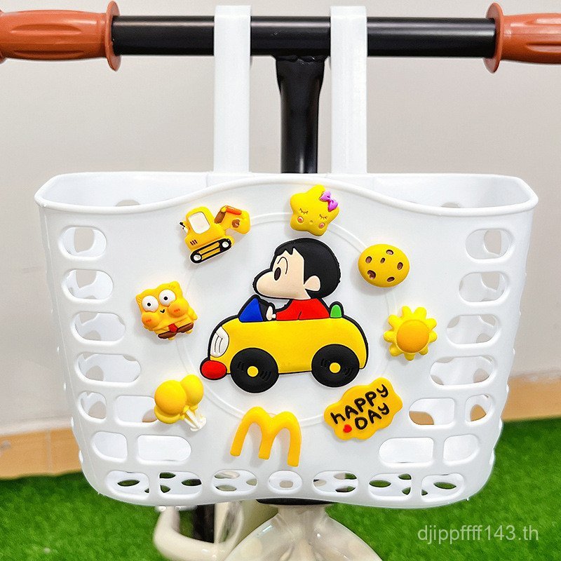 ตะกร้าอุปกรณ์เสริมสำหรับรถเข็นเด็กและจักรยานสมดุล แบบการ์ตูนน่ารัก 3UXG