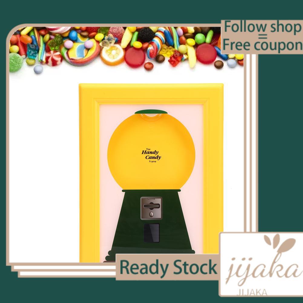 jijaka Handy Candy Frame Gumball Machine ในรูปเครื่องจ่ายแบบติดผนังพร้อมที่จับแบบดึง