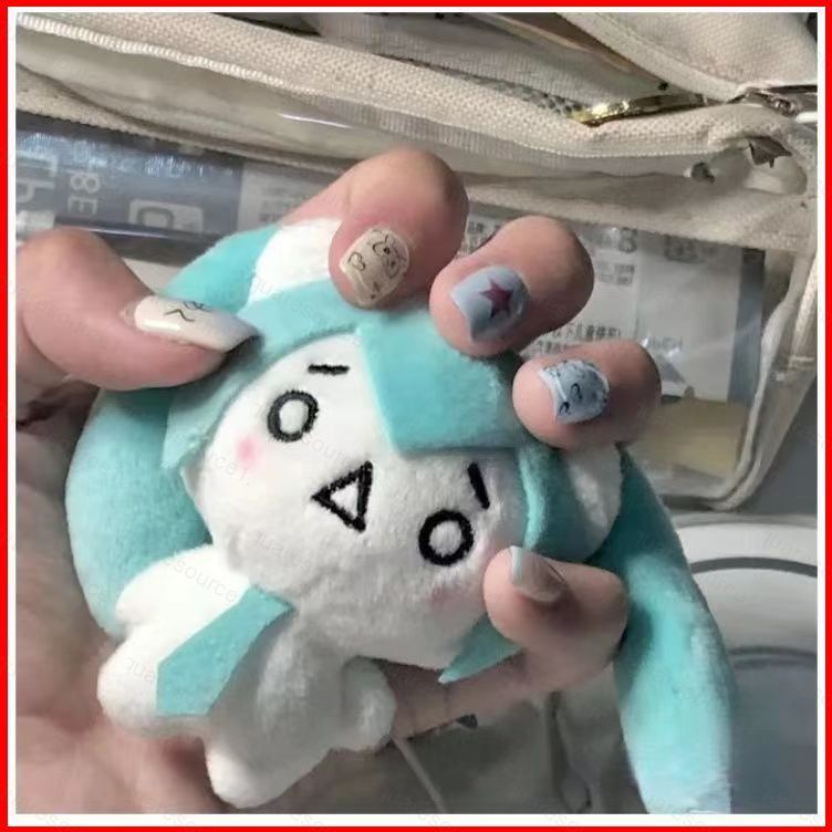 SQ1 น่ารัก Hatsune Miku x Kaomoji ตุ๊กตาตุ๊กตาของขวัญสําหรับสาวกระเป๋าจี้ Fufu ตุ๊กตาของเล่นสําหรับเ