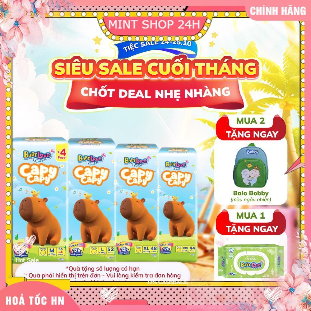 กางเกง Babylove Capy Capy ไซส์ M56+4/L52/Xl48/2xl44 สําหรับเด็กทารก - MINT SHOP 24H