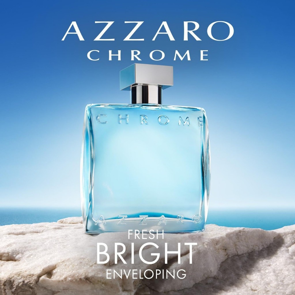 พรีเมี่ยม Unisex Fresh Floral Citrus Perfume 100ml Azzaro Chrome กลิ่นหอมติดทนนานสําหรับผู้ชายและผู้