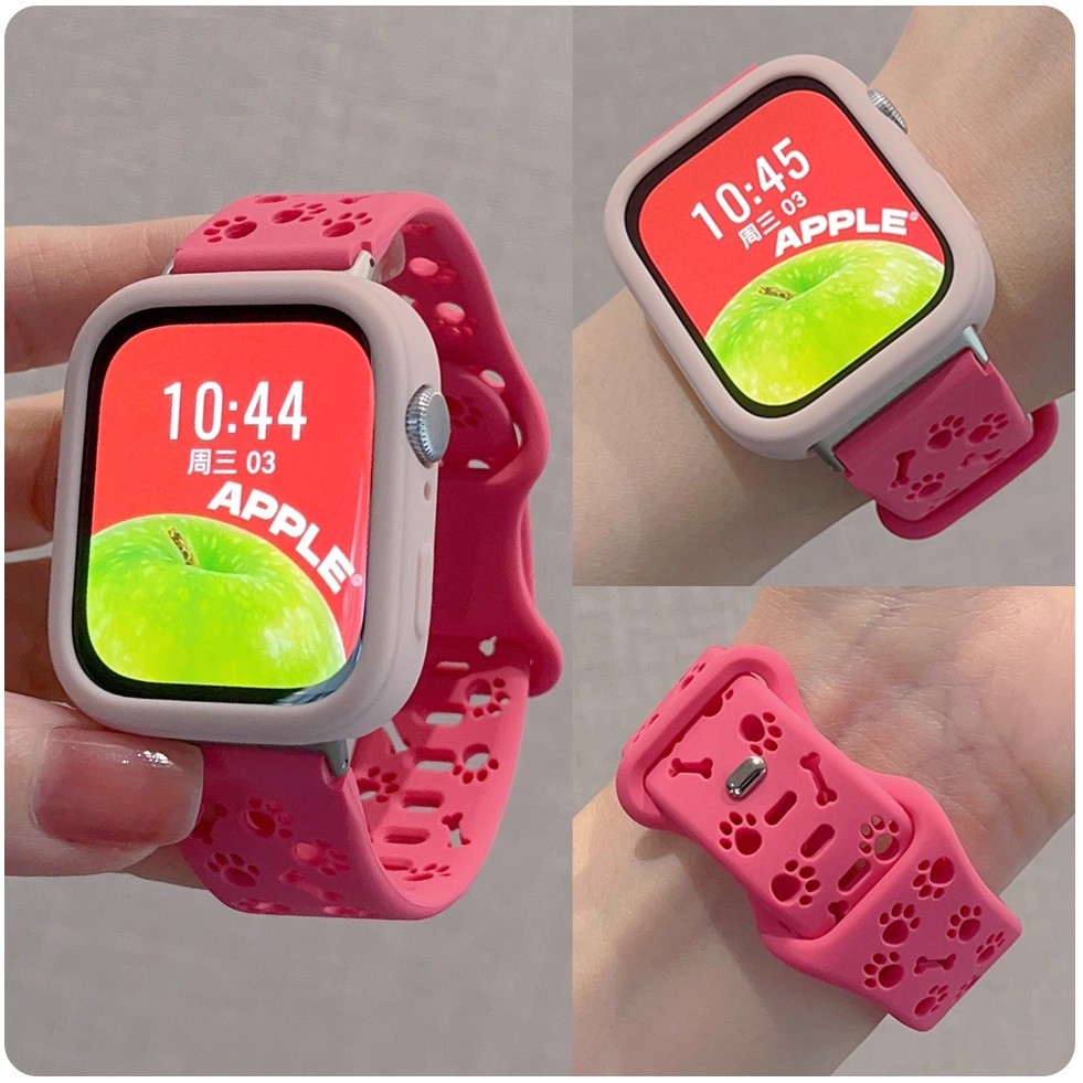 Hollowed Paw Watch Strap For Redmi Watch 5 Active สาย Redmi Watch 5 Active Case Redmi Watch 5 lite สาย Rubber Redmi Watch 4 สาย Redmi Watch 3 active Strap Soft miband8 pro/ mi band 9 pro/ Redmi Watch 5 Active Strap Redmi Watch 4 / Redmi Watch 5 lite เคส