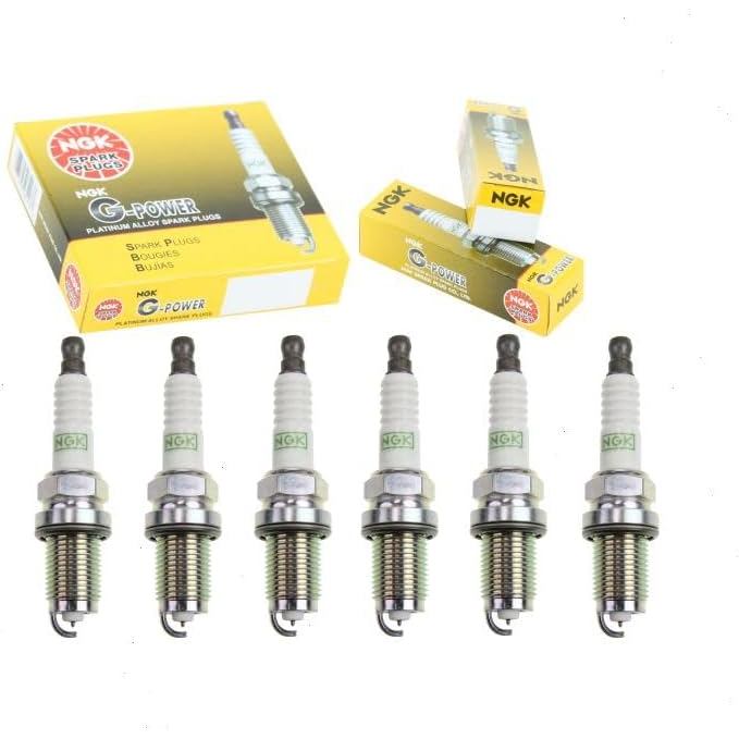 หัวเทียน NGK G-Power 6 ชิ้นเข้ากันได้กับ Honda Pilot 3.5L V6 2006-2008