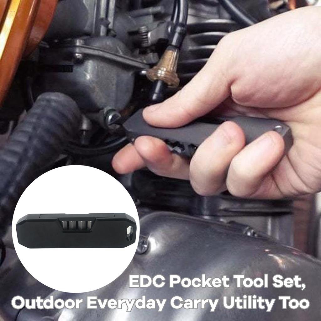 เครื่องมืออเนกประสงค์ EDC Pocket Tool 8 in 1 Mini Pocket Survival Tool สําหรับตั้งแคมป์เดินป่าฉุกเฉิ