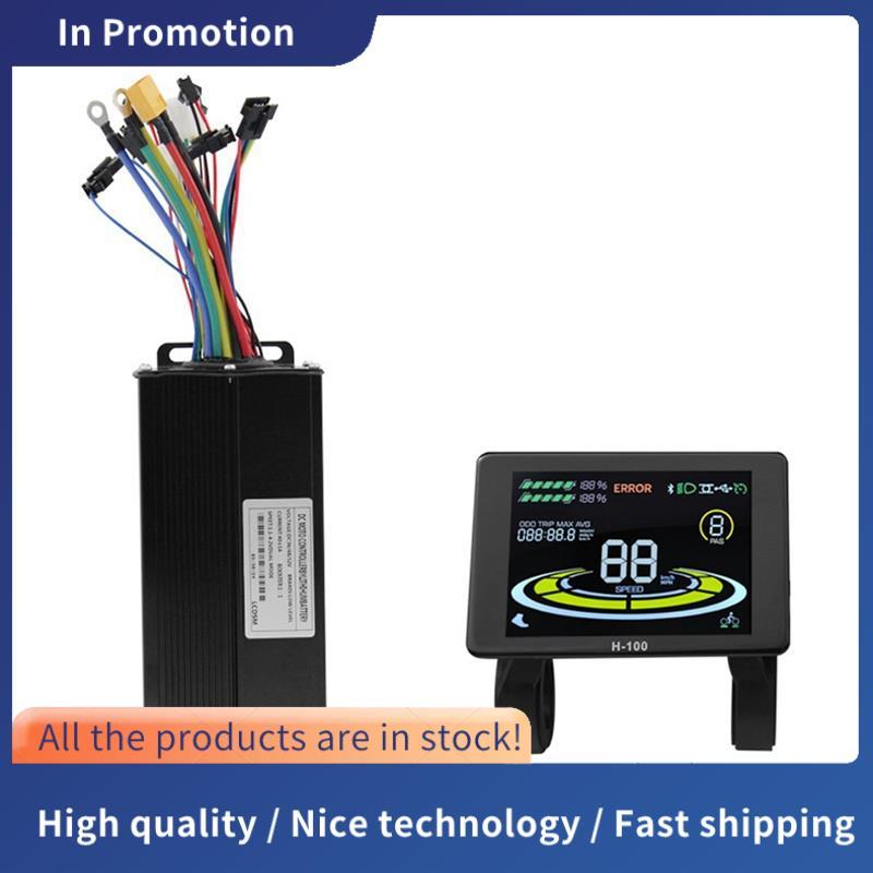 H-100 E-Bike จอแสดงผลเมตร 40A 36V/48V/52V Sine Wave Controller Kit สกู๊ตเตอร์ E-Bike การปรับเปลี่ยนอ